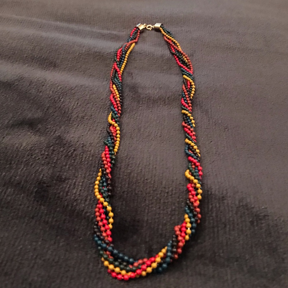 NWOT LOFT Rainbow Twist Beaded Necklace